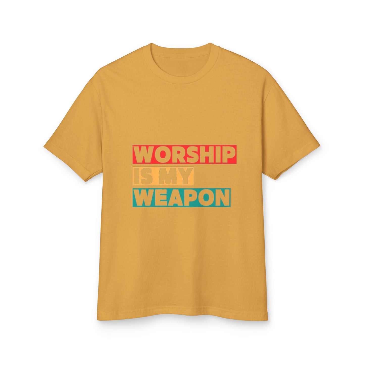 Unisex Fashion Tee - "Worship Is My Weapon" Inspirational Shirt