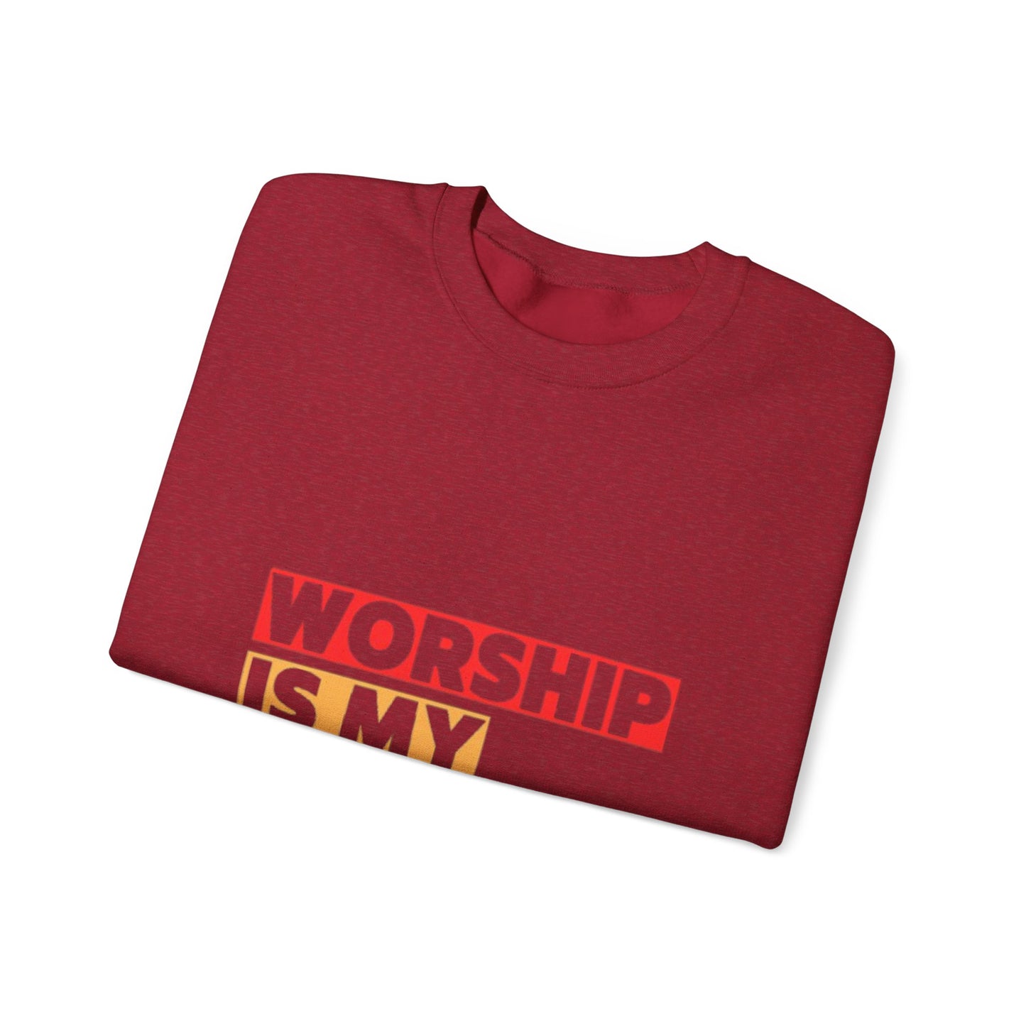 Worship Is My Weapon Unisex Heavy Blend Crewneck Sweatshirt