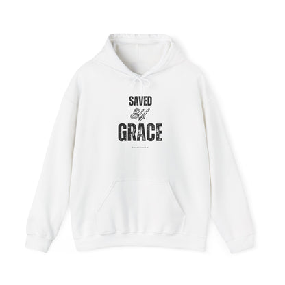 Unisex Hooded Sweatshirt - "Saved By Grace" Inspirational Hoodie