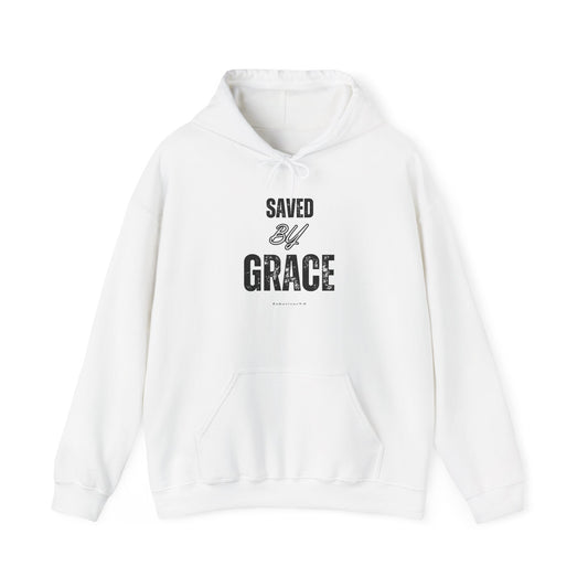 Unisex Hooded Sweatshirt - "Saved By Grace" Inspirational Hoodie