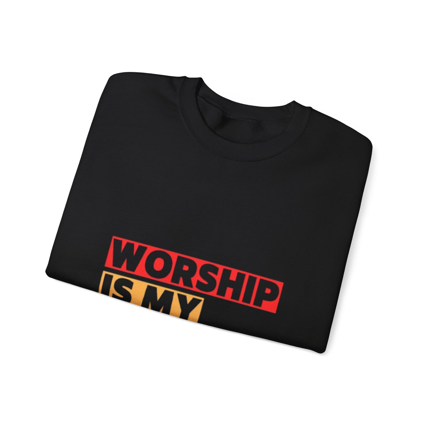 Worship Is My Weapon Unisex Heavy Blend Crewneck Sweatshirt