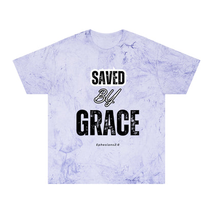 Unisex Color Blast T-Shirt - Saved by Grace Ephesians 2:8
