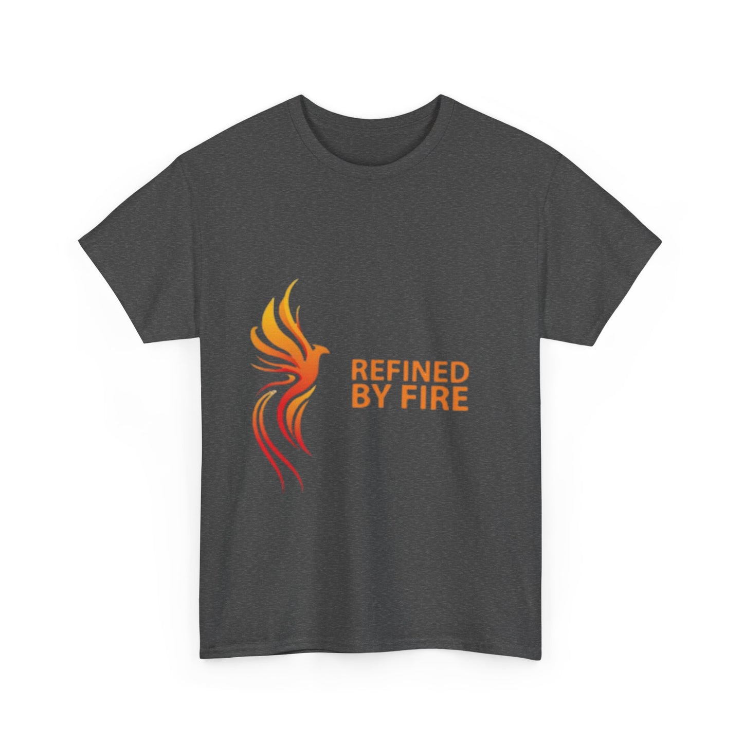 Refined by Fire Unisex Heavy Cotton Tee - Inspirational Graphic Tee for Empowerment