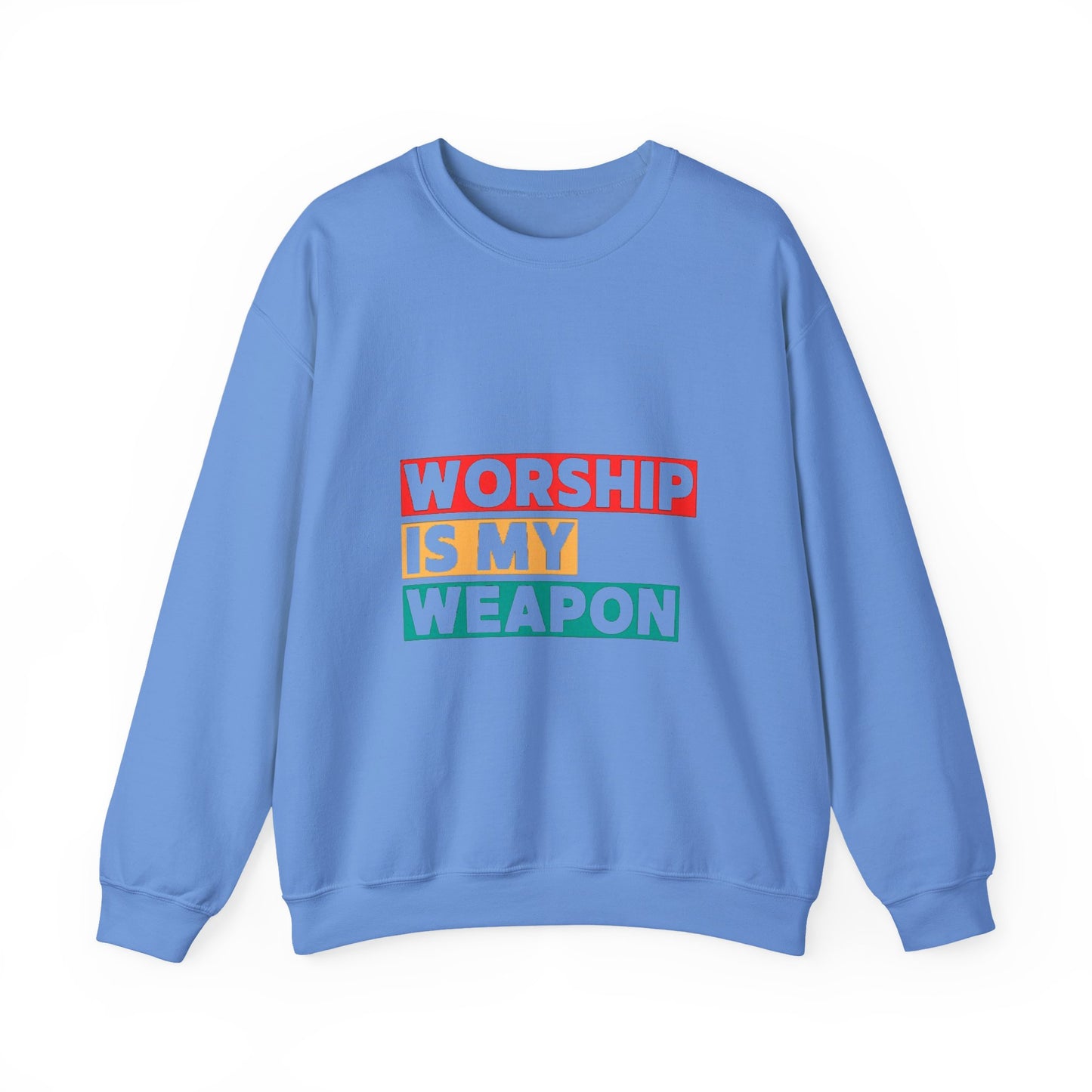 Worship Is My Weapon Unisex Heavy Blend Crewneck Sweatshirt