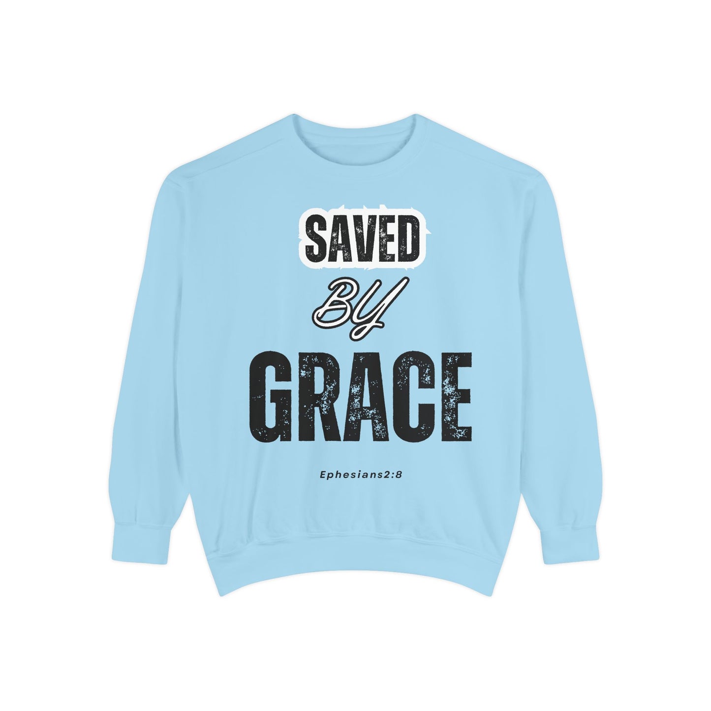 Inspirational Unisex Sweatshirt - "Saved By Grace" - Faith-Based Apparel
