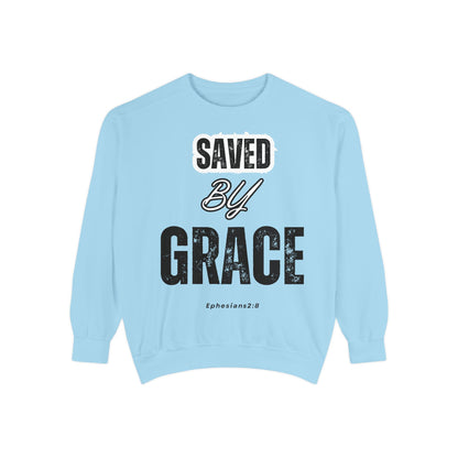 Inspirational Unisex Sweatshirt - "Saved By Grace" - Faith-Based Apparel