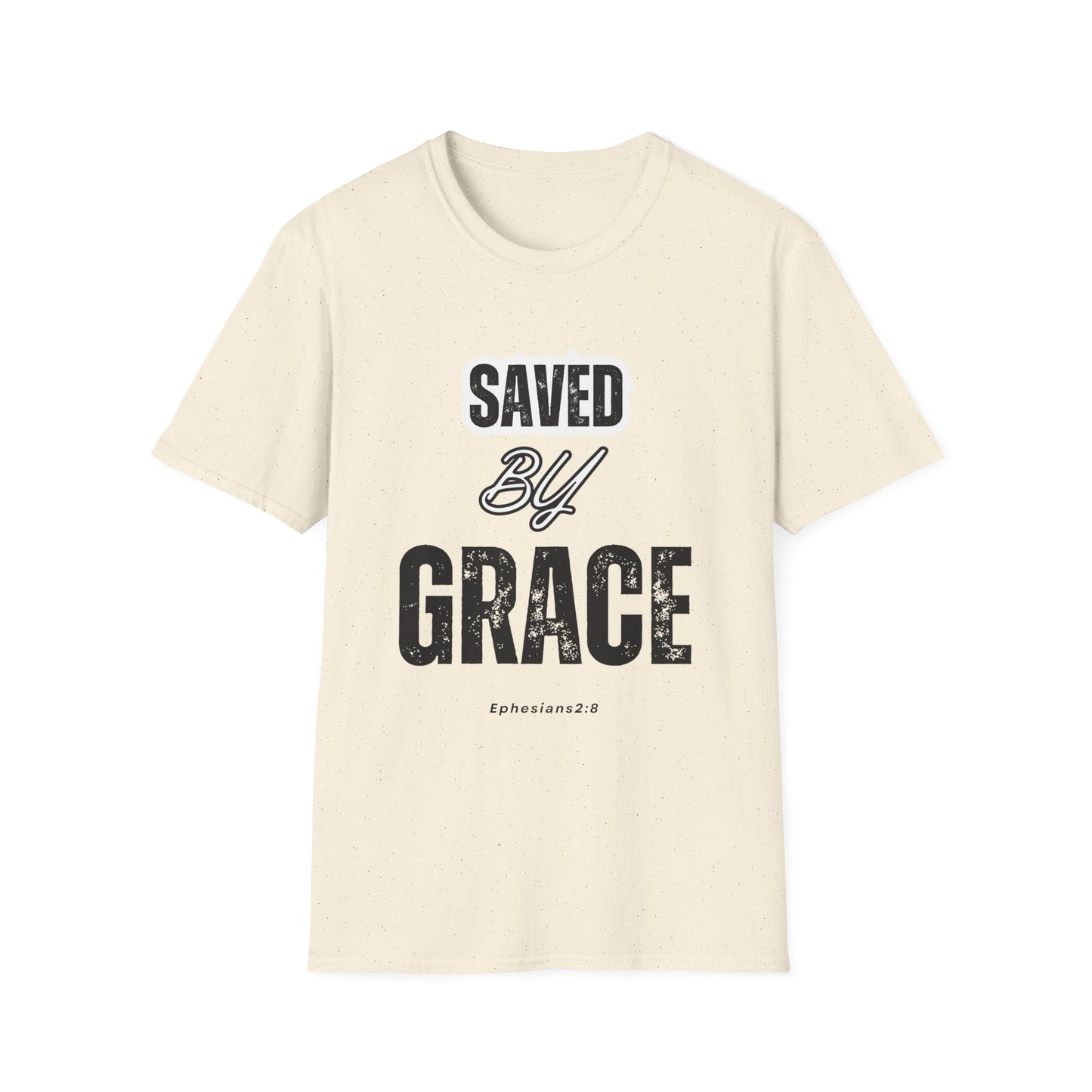 Unisex Softstyle T-Shirt - Saved By Grace Ephesians 2:8 Inspiration Tee