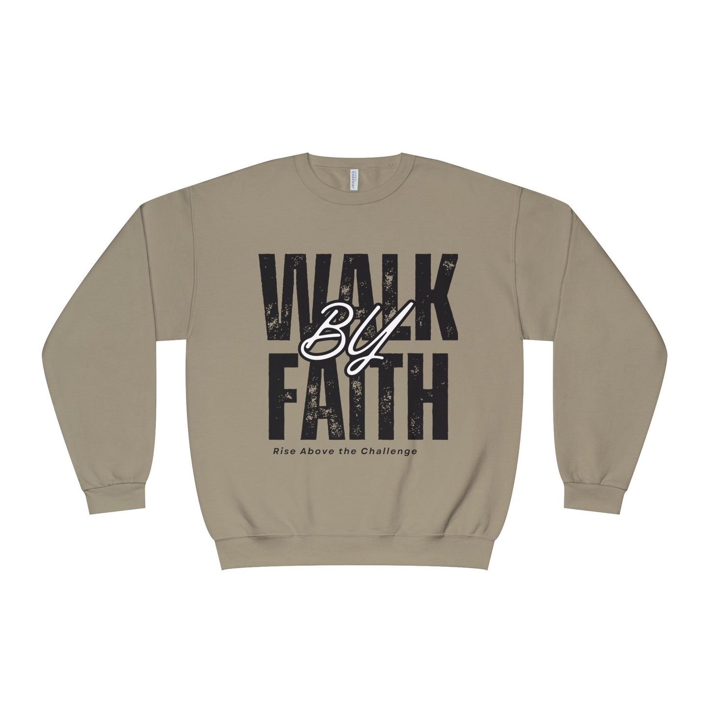 Inspirational Faith Crewneck Sweatshirt - Walk by Faith | Grace Wins Every Time