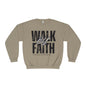 Inspirational Faith Crewneck Sweatshirt - Walk by Faith | Grace Wins Every Time