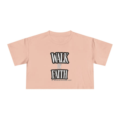 Faith-Inspired Women's Crop Tee - Walk by Faith Design