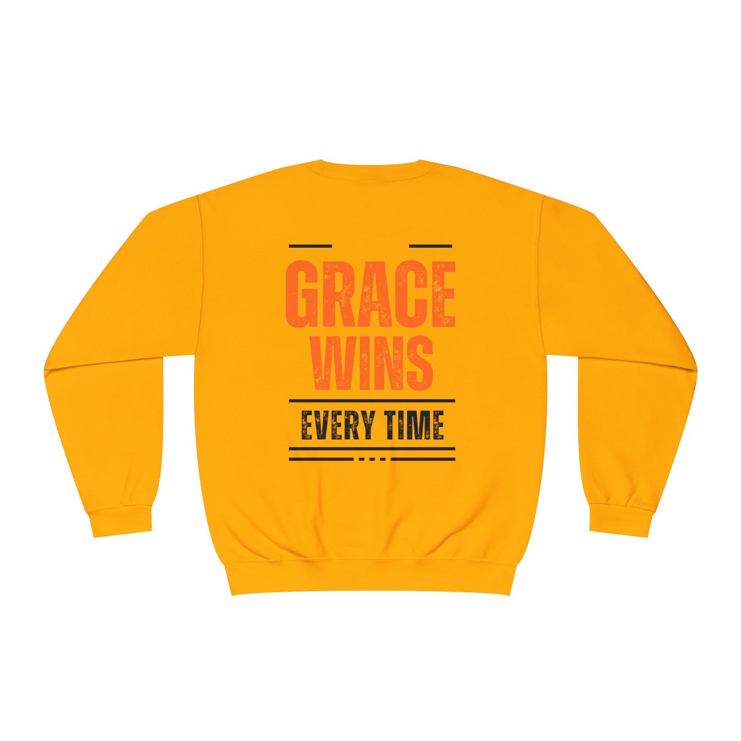 Inspirational Faith Crewneck Sweatshirt - Walk by Faith | Grace Wins Every Time