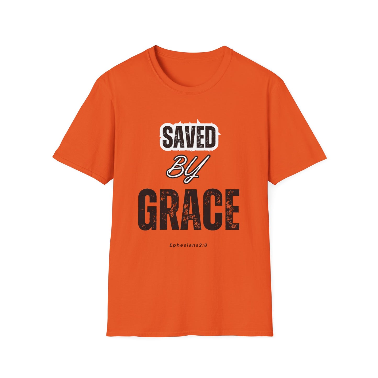 Unisex Softstyle T-Shirt - Saved By Grace Ephesians 2:8 Inspiration Tee