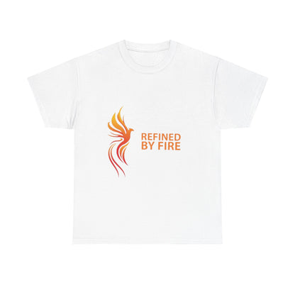 Refined by Fire Unisex Heavy Cotton Tee - Inspirational Graphic Tee for Empowerment