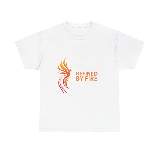 Refined by Fire Unisex Heavy Cotton Tee - Inspirational Graphic Tee for Empowerment