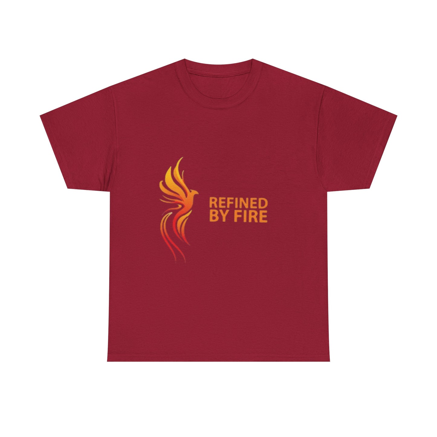 Refined by Fire Unisex Heavy Cotton Tee - Inspirational Graphic Tee for Empowerment