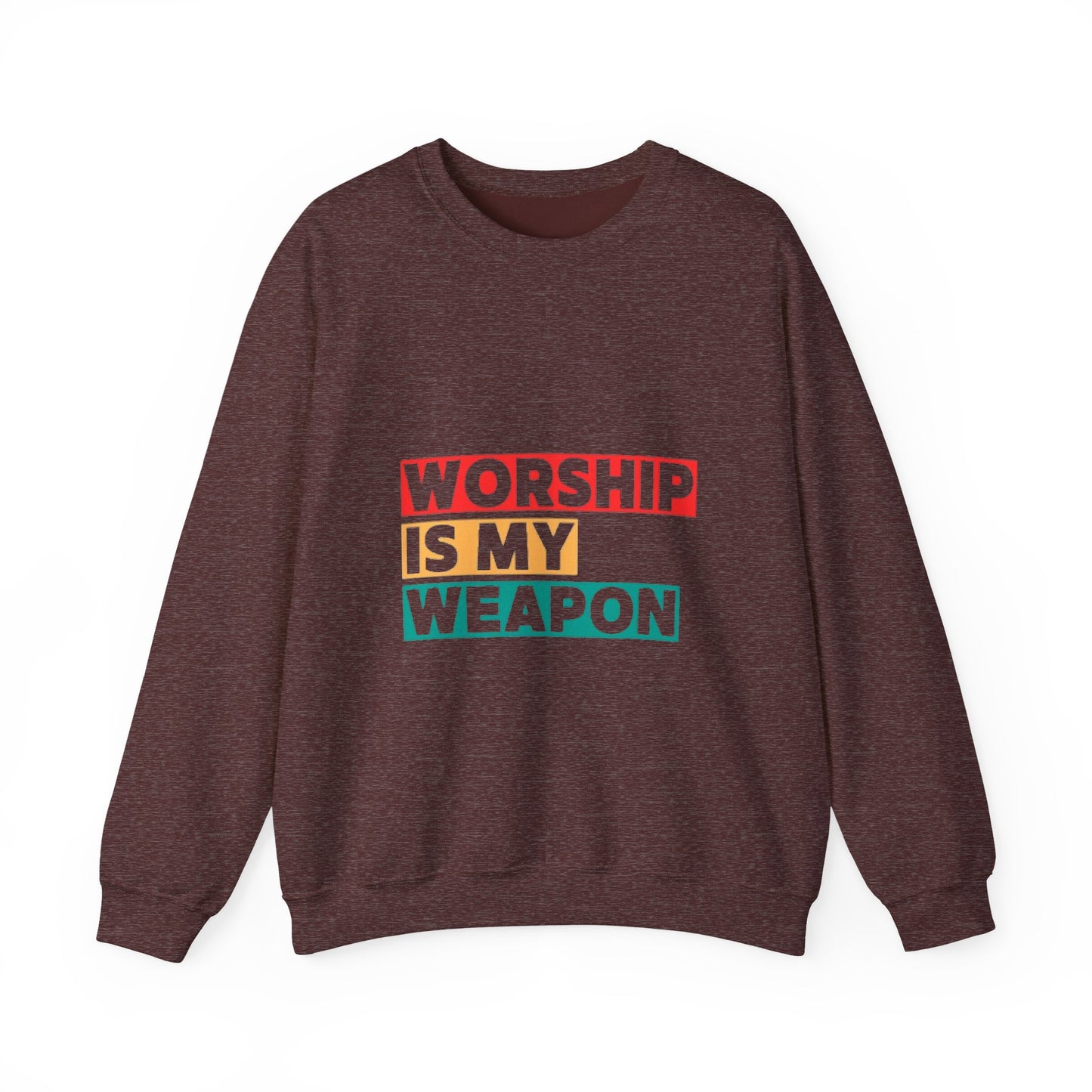 Worship Is My Weapon Unisex Heavy Blend Crewneck Sweatshirt