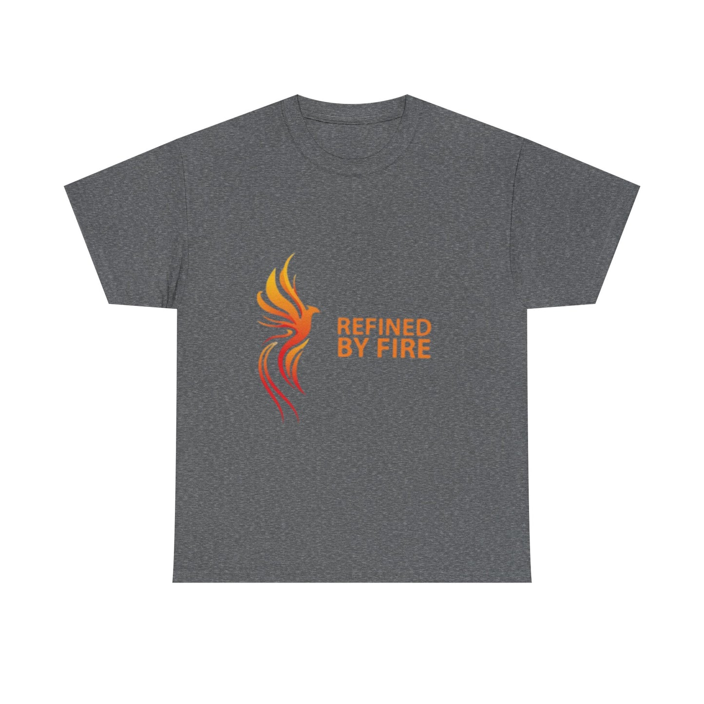 Refined by Fire Unisex Heavy Cotton Tee - Inspirational Graphic Tee for Empowerment