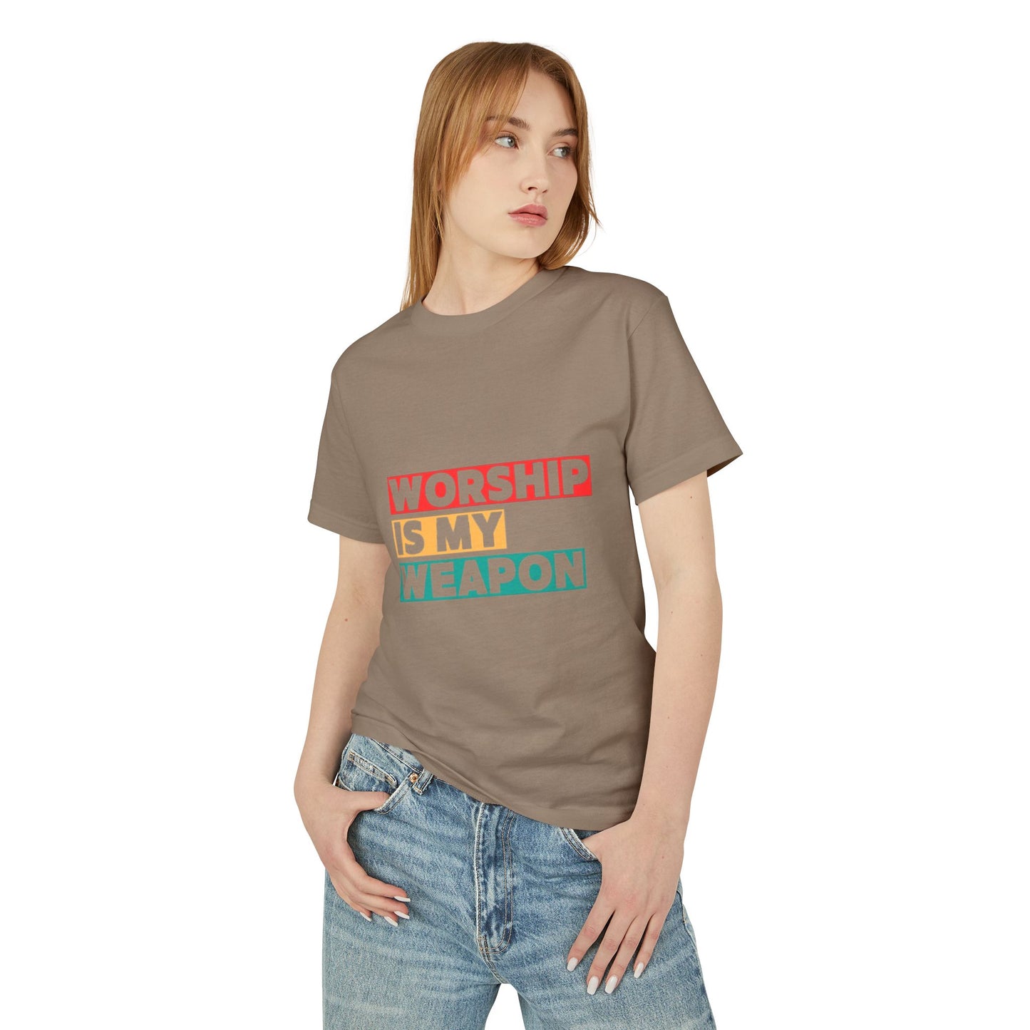 Unisex Fashion Tee - "Worship Is My Weapon" Inspirational Shirt