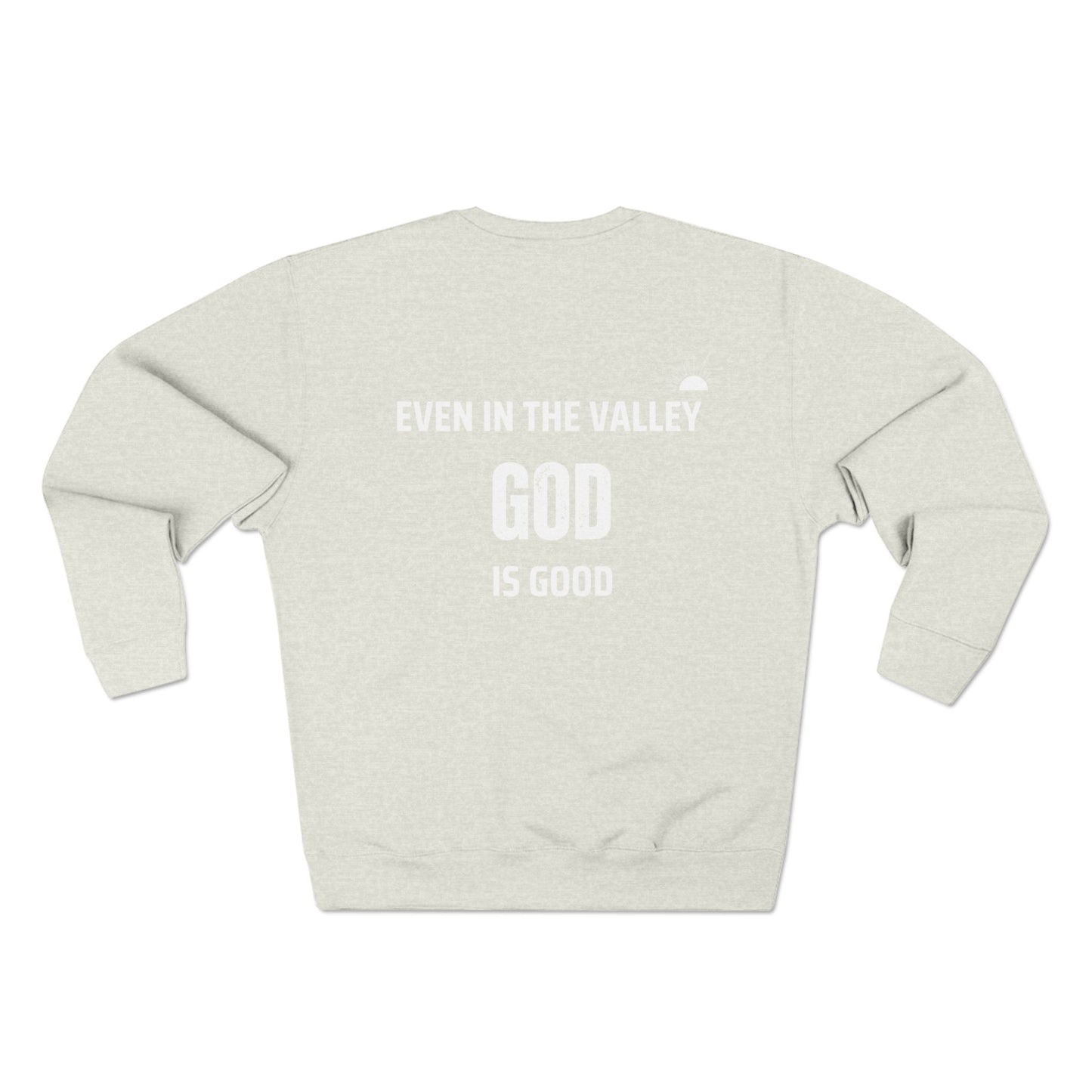 Inspirational Crewneck Sweatshirt - "Walk by Faith" with Religious Quote