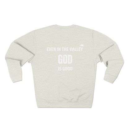 Inspirational Crewneck Sweatshirt - "Walk by Faith" with Religious Quote