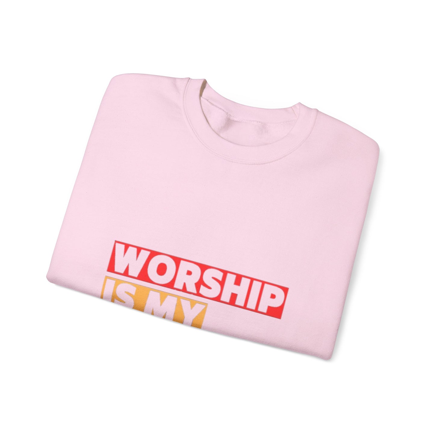 Worship Is My Weapon Unisex Heavy Blend Crewneck Sweatshirt