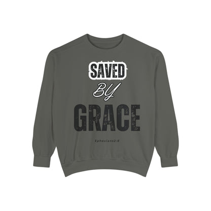 Inspirational Unisex Sweatshirt - "Saved By Grace" - Faith-Based Apparel
