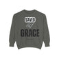 Inspirational Unisex Sweatshirt - "Saved By Grace" - Faith-Based Apparel