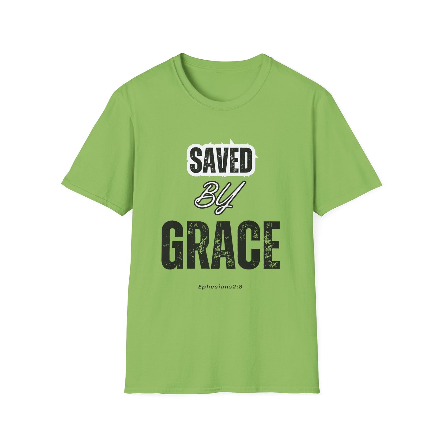 Unisex Softstyle T-Shirt - Saved By Grace Ephesians 2:8 Inspiration Tee