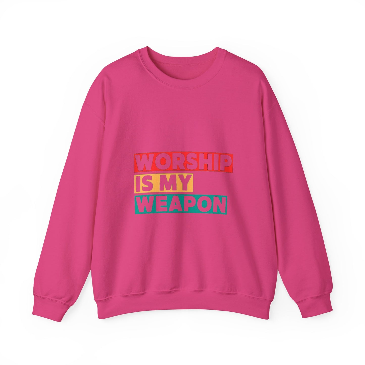 Worship Is My Weapon Unisex Heavy Blend Crewneck Sweatshirt