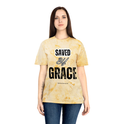 Unisex Color Blast T-Shirt - Saved by Grace Ephesians 2:8