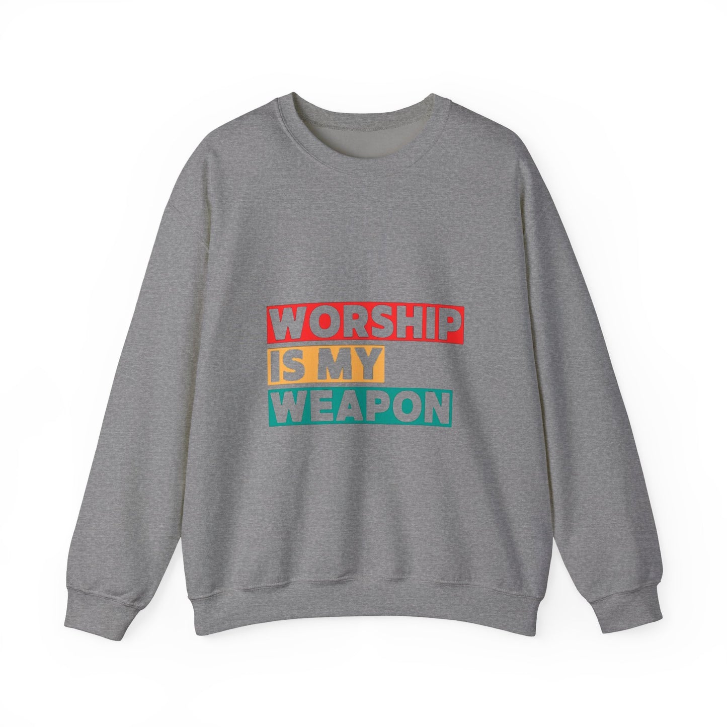 Worship Is My Weapon Unisex Heavy Blend Crewneck Sweatshirt