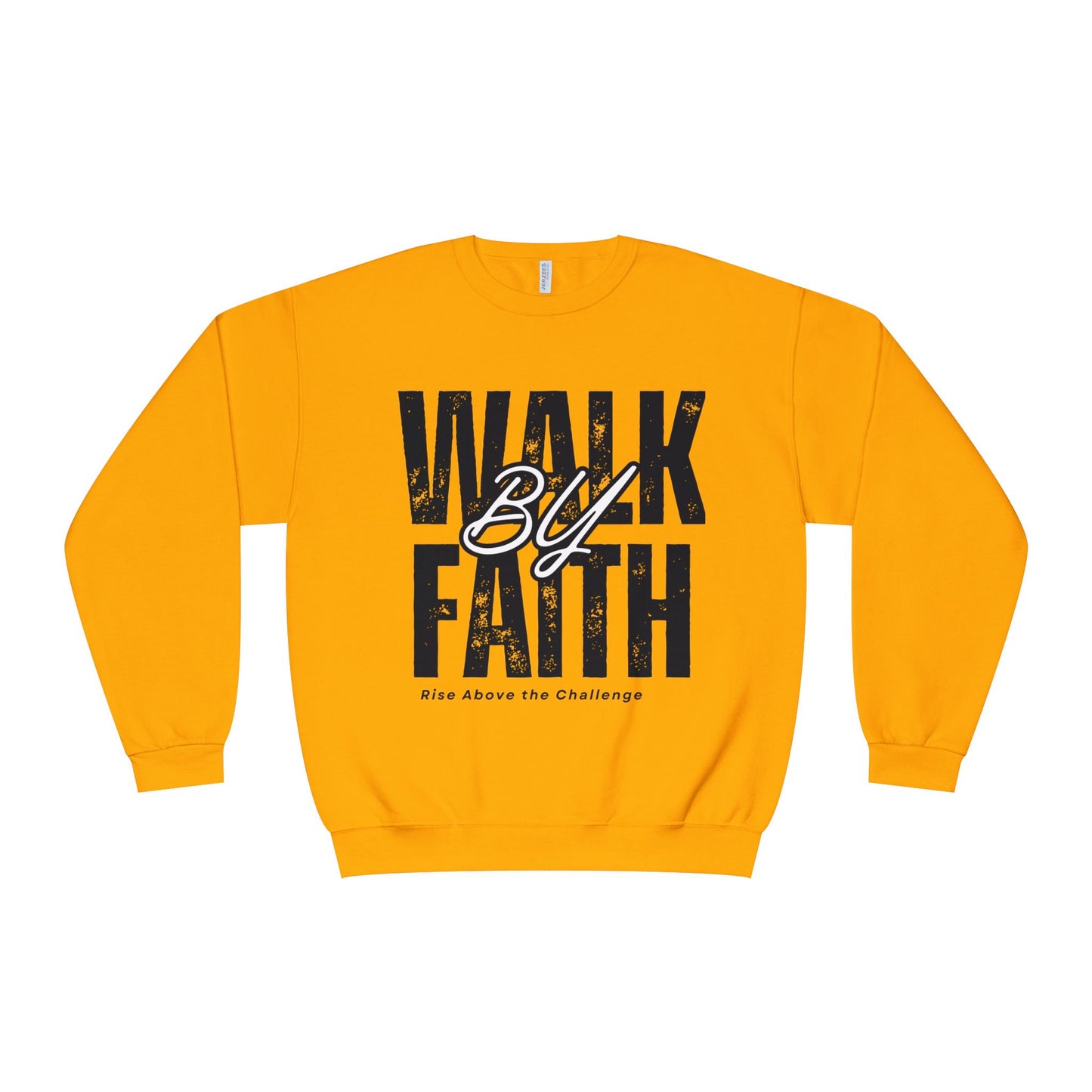 Inspirational Faith Crewneck Sweatshirt - Walk by Faith | Grace Wins Every Time