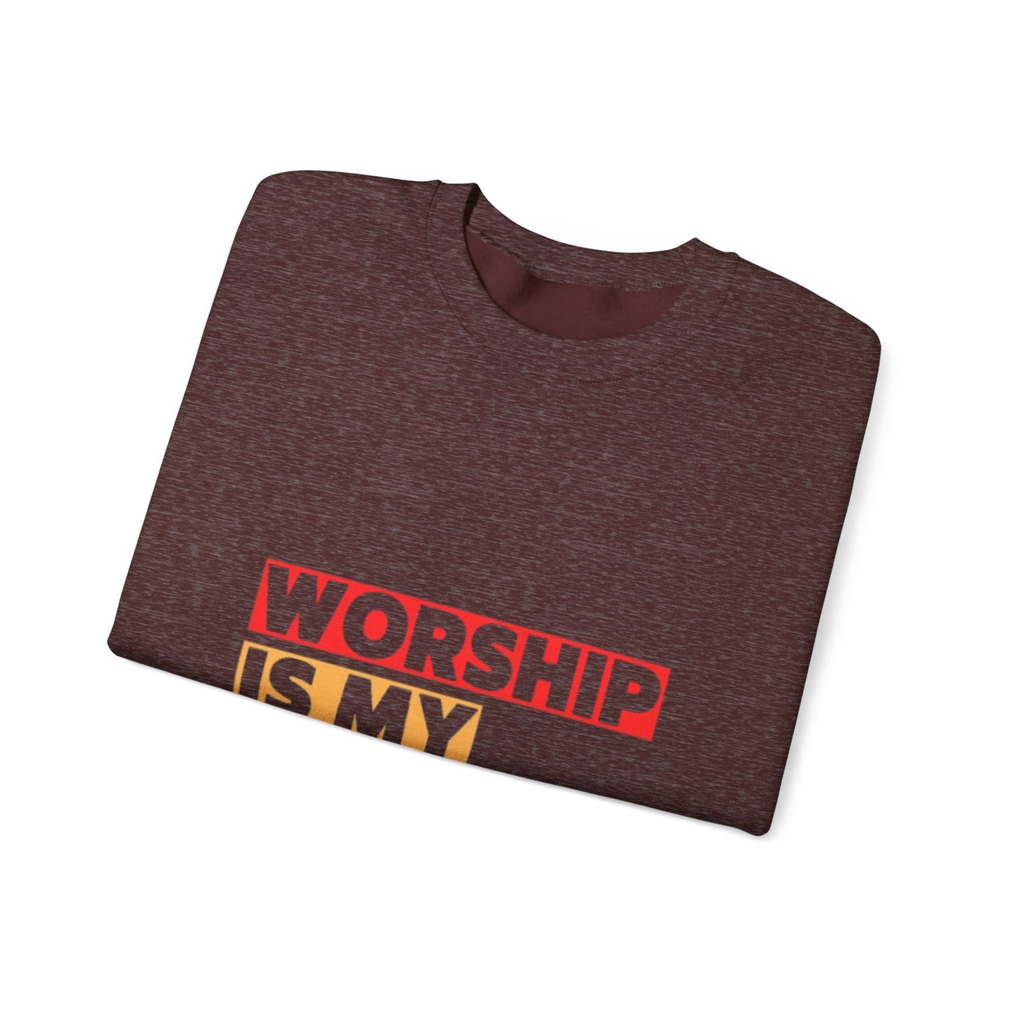 Worship Is My Weapon Unisex Heavy Blend Crewneck Sweatshirt