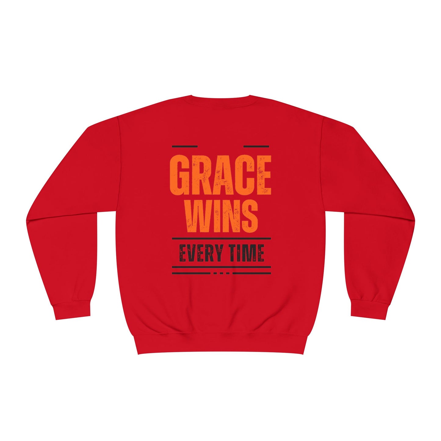 Inspirational Faith Crewneck Sweatshirt - Walk by Faith | Grace Wins Every Time