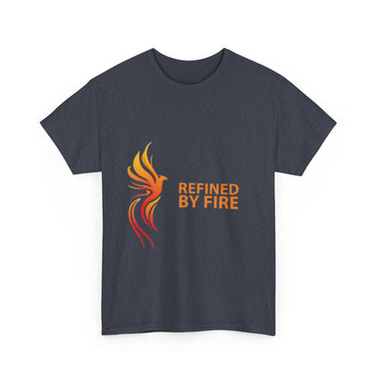 Refined by Fire Unisex Heavy Cotton Tee - Inspirational Graphic Tee for Empowerment