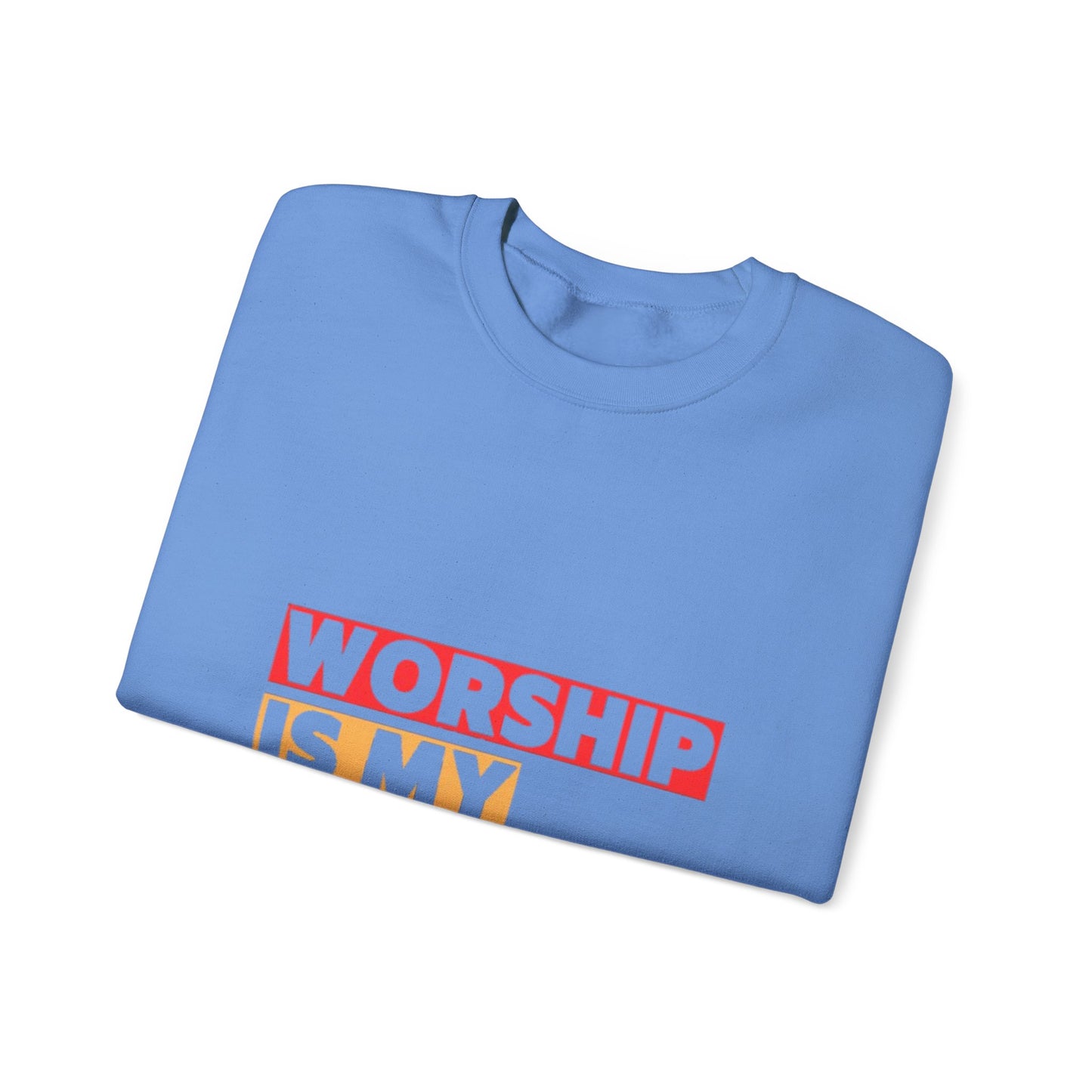 Worship Is My Weapon Unisex Heavy Blend Crewneck Sweatshirt