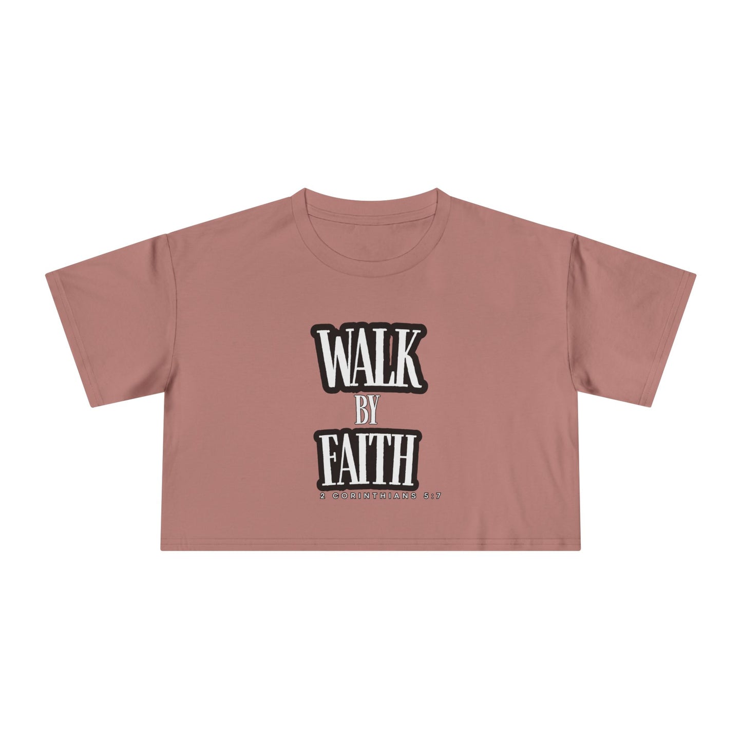 Faith-Inspired Women's Crop Tee - Walk by Faith Design