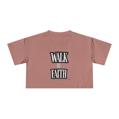 Faith-Inspired Women's Crop Tee - Walk by Faith Design