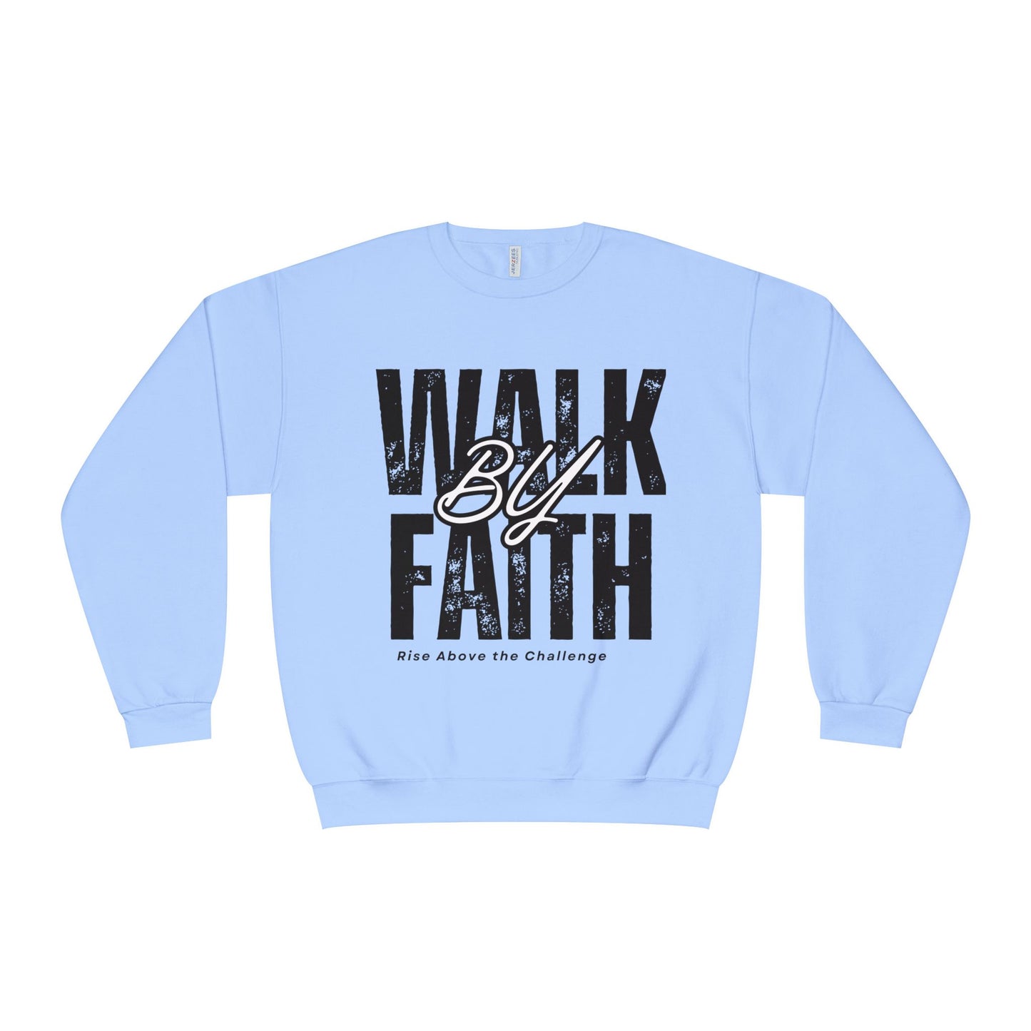 Inspirational Faith Crewneck Sweatshirt - Walk by Faith | Grace Wins Every Time