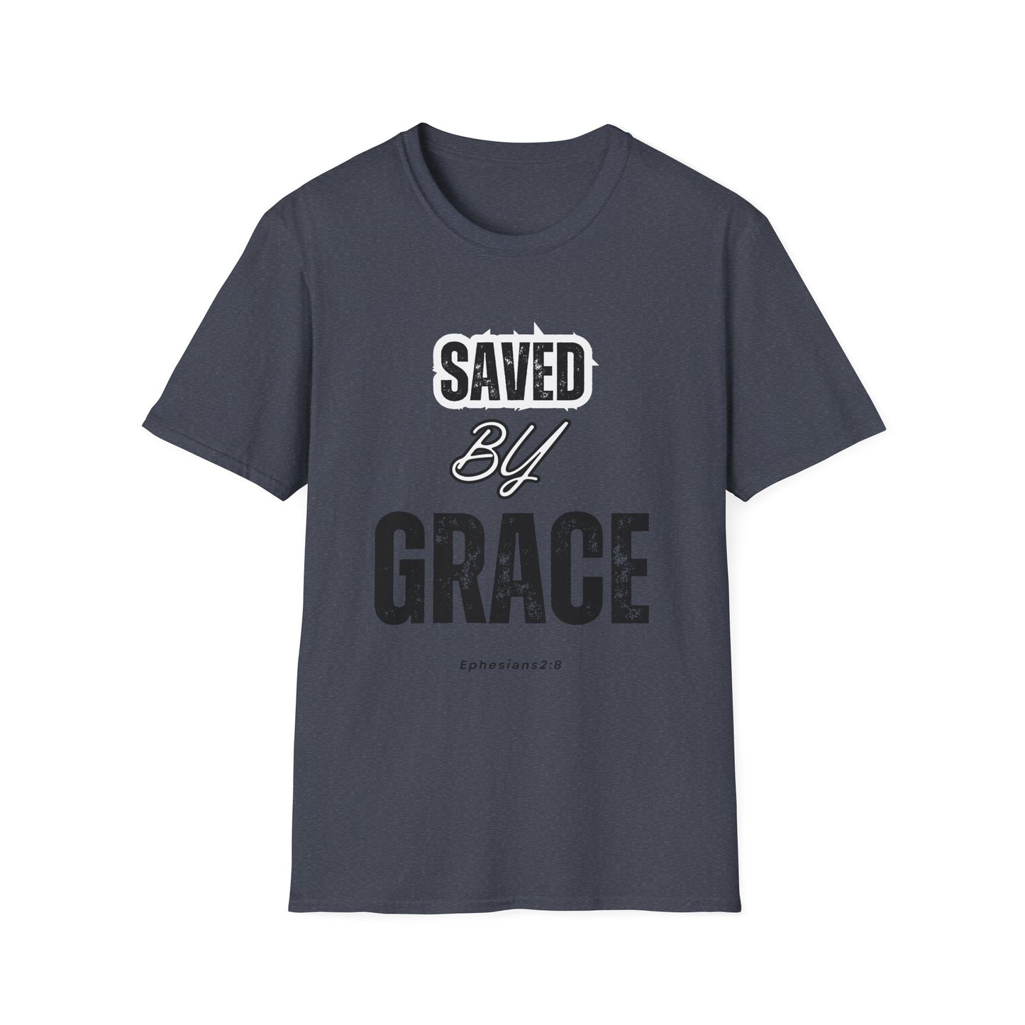 Unisex Softstyle T-Shirt - Saved By Grace Ephesians 2:8 Inspiration Tee