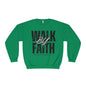 Inspirational Faith Crewneck Sweatshirt - Walk by Faith | Grace Wins Every Time