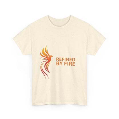 Refined by Fire Unisex Heavy Cotton Tee - Inspirational Graphic Tee for Empowerment