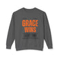 Grace Wins Crewneck Sweatshirt - Inspirational Unisex Lightweight Apparel