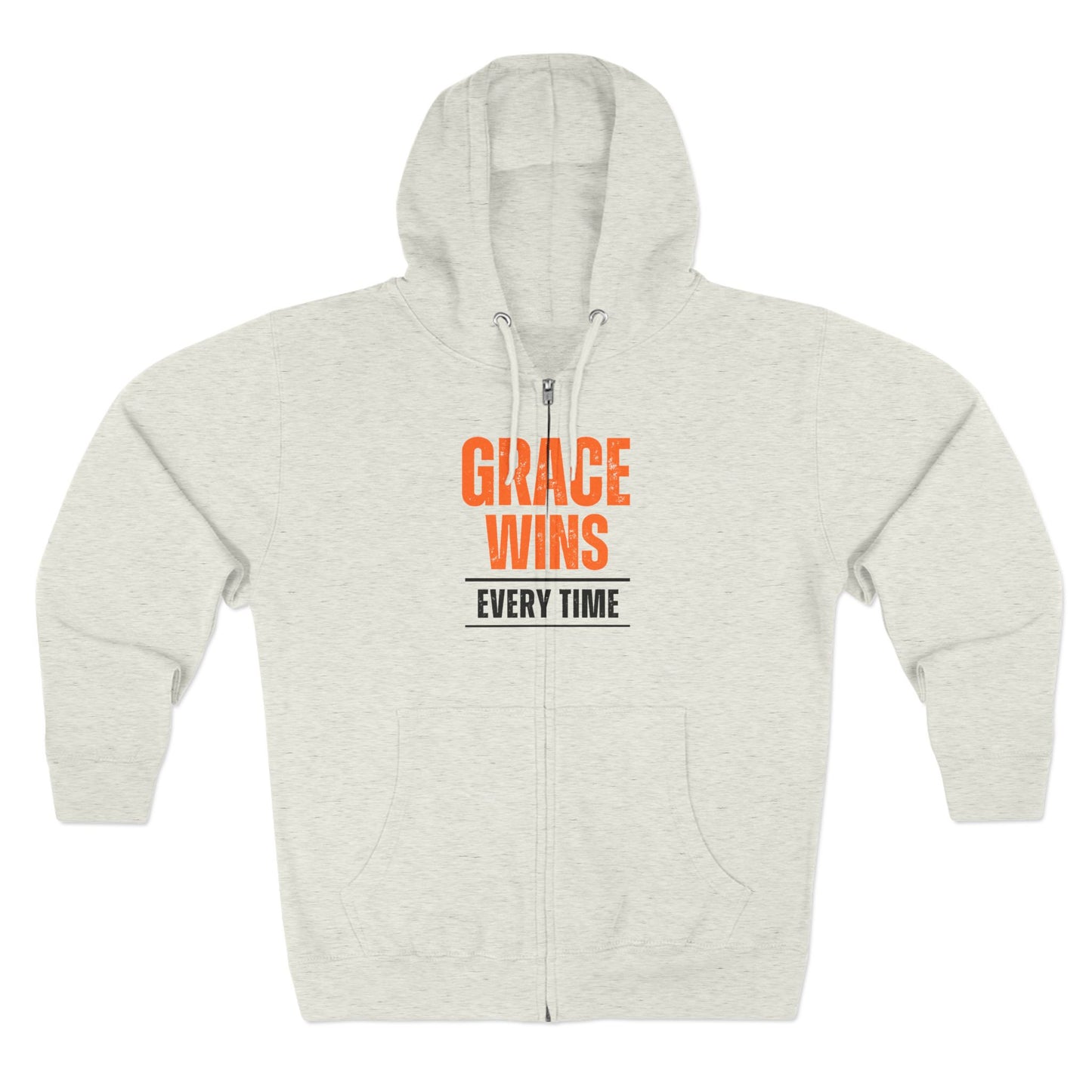 Grace Wins Unisex Zip Hoodie - Inspirational Zip-Up Sweatshirt