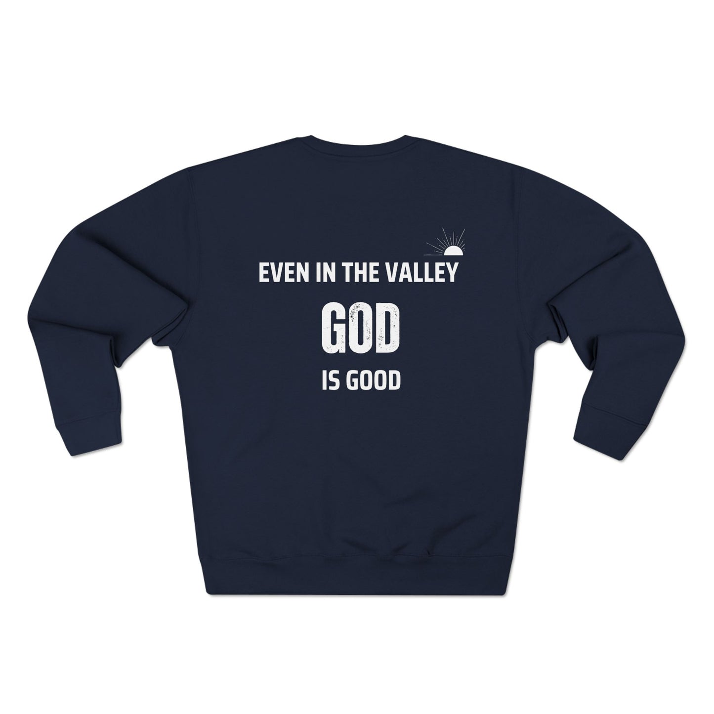 Inspirational Crewneck Sweatshirt - "Walk by Faith" with Religious Quote