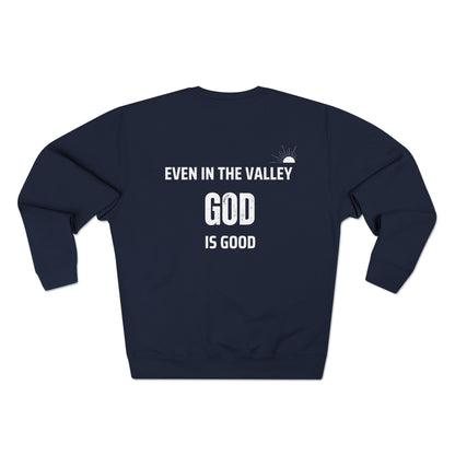 Inspirational Crewneck Sweatshirt - "Walk by Faith" with Religious Quote